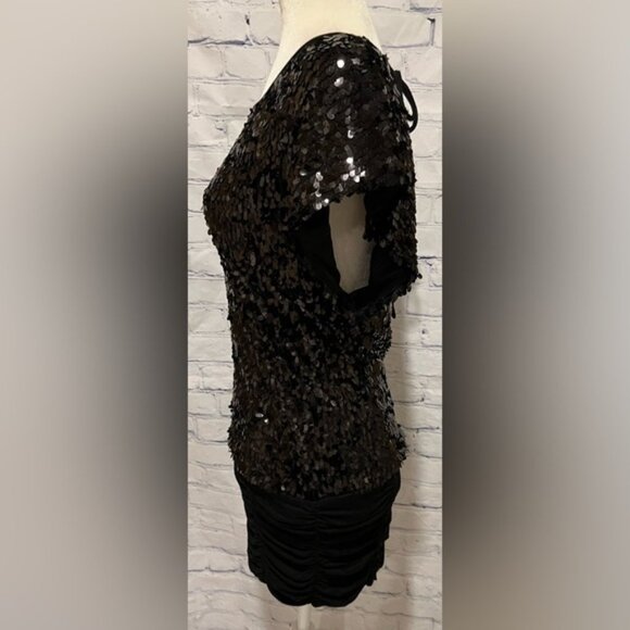 Forever 21 sexy sequin tie back short dress size large. - Picture 3 of 6
